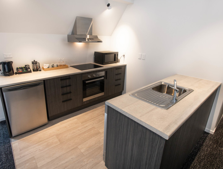 Kitchen in a One Bedroom apartment at Hotel Give