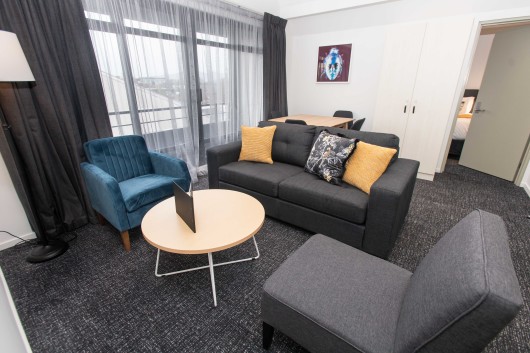 Lounge in a two bedroom apartment at Hotel Give